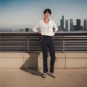 Chico's Women’s Size 10R Pull-On Wide Leg Jeans. Dark Wash. Excellent Condition